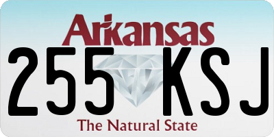 AR license plate 255KSJ