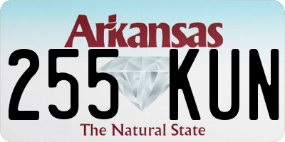 AR license plate 255KUN