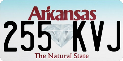 AR license plate 255KVJ