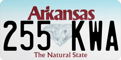 AR license plate 255KWA