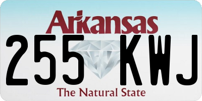 AR license plate 255KWJ