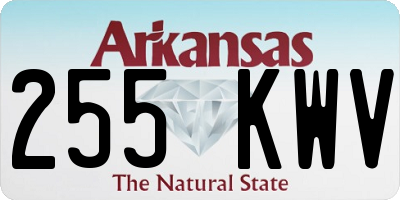AR license plate 255KWV