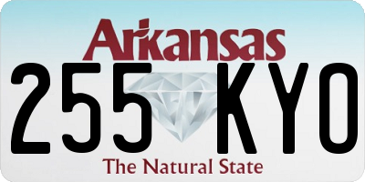 AR license plate 255KYO