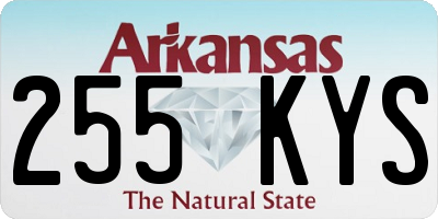 AR license plate 255KYS