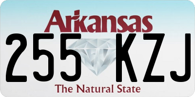 AR license plate 255KZJ