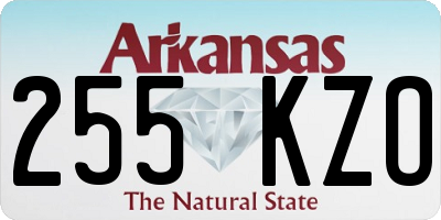 AR license plate 255KZO