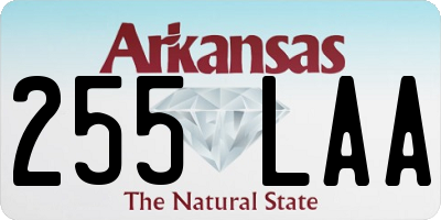 AR license plate 255LAA