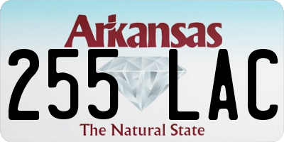 AR license plate 255LAC