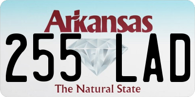 AR license plate 255LAD