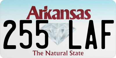 AR license plate 255LAF