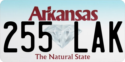 AR license plate 255LAK