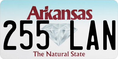 AR license plate 255LAN