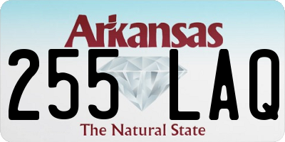 AR license plate 255LAQ