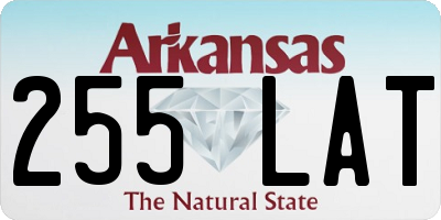 AR license plate 255LAT