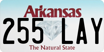 AR license plate 255LAY