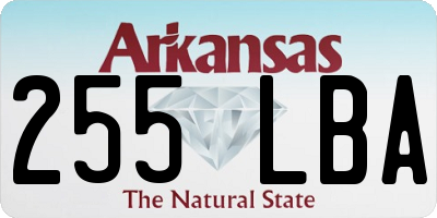 AR license plate 255LBA
