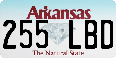AR license plate 255LBD