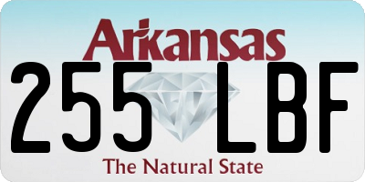 AR license plate 255LBF