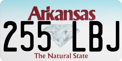 AR license plate 255LBJ