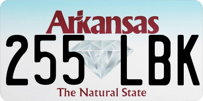AR license plate 255LBK