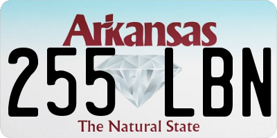 AR license plate 255LBN