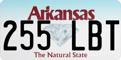 AR license plate 255LBT