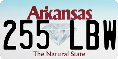 AR license plate 255LBW