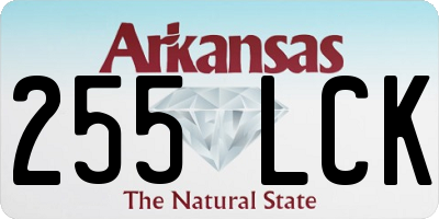 AR license plate 255LCK