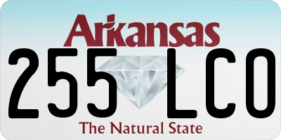 AR license plate 255LCO