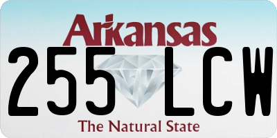 AR license plate 255LCW