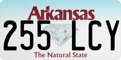 AR license plate 255LCY