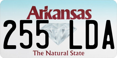 AR license plate 255LDA