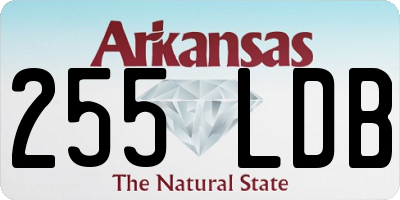 AR license plate 255LDB