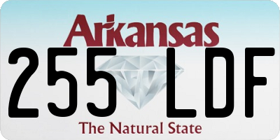 AR license plate 255LDF