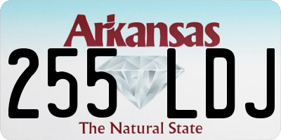 AR license plate 255LDJ