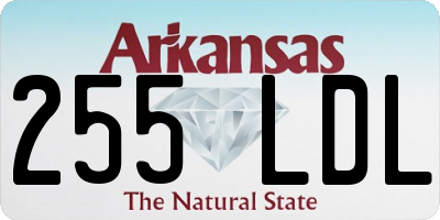 AR license plate 255LDL
