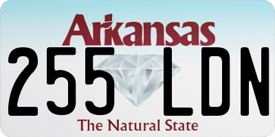 AR license plate 255LDN