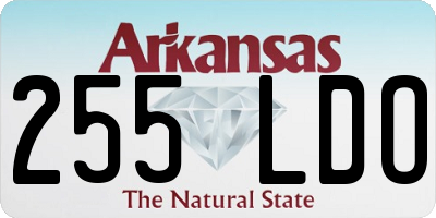 AR license plate 255LDO
