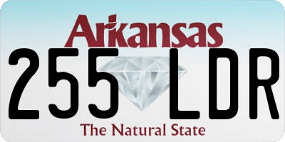 AR license plate 255LDR