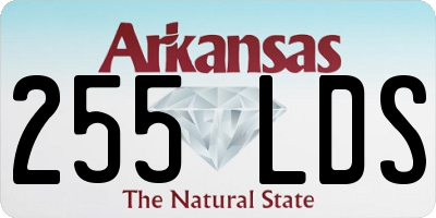AR license plate 255LDS
