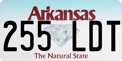 AR license plate 255LDT