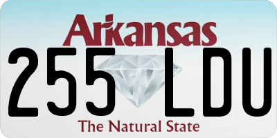AR license plate 255LDU