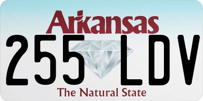 AR license plate 255LDV