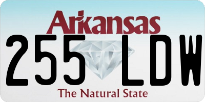 AR license plate 255LDW