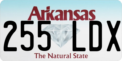 AR license plate 255LDX