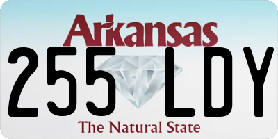 AR license plate 255LDY