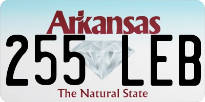 AR license plate 255LEB