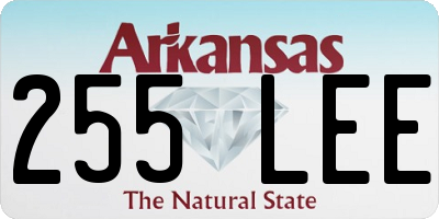 AR license plate 255LEE