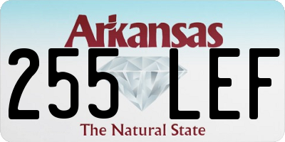 AR license plate 255LEF