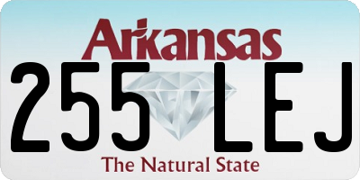 AR license plate 255LEJ